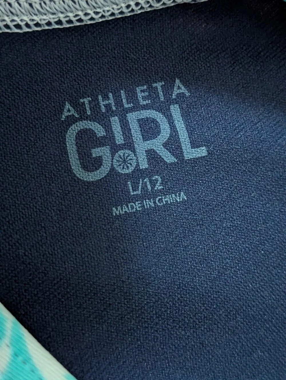 Athleta Girl Tankini Top Swim Shorts Large Size 12